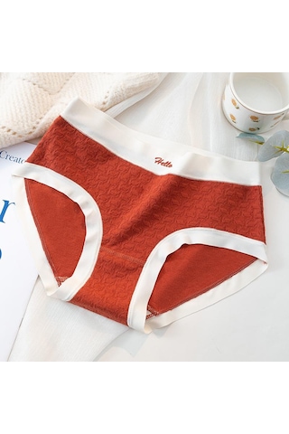 Badem Traceless Lace Nefes Alabilir Kadın Orta Bel Külot Kadın Yumuşak Ve Nazik Moda İç Çamaşırı Açık Bej