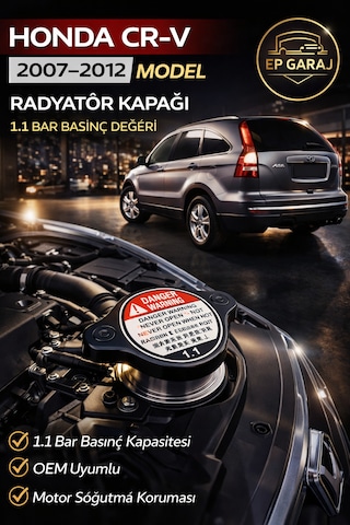 Honda Cr-v 2007 2012 Uyumlu Oem Radyatör Kapağı 1.1 Bar