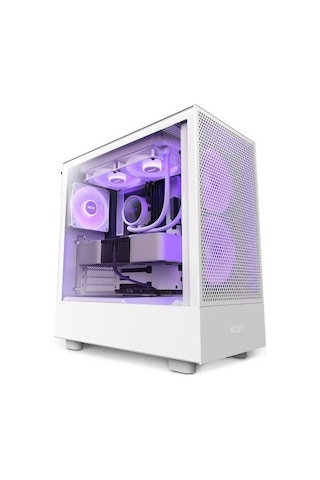 Nzxt H Series H5 Flow CC-F51FW-R1 Atx Mid Tower Oyuncu Bilgisayar Kasası Beyaz
