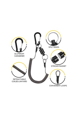 Youtek Kırmızı Aluminyum Alüminyum Pvc Manyetik Kanca, Balıkçılık Gereçlerini Güvenli Tutar, 3kg Dayanıklılık, 35cm Uzunluk