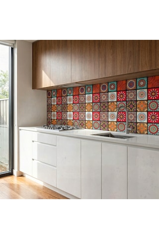 30x60 Cm Kendinden Yapışkanlı Duvar,banyo,tezgah Arası Kaplama Çok Renkli 12 Adet 9-1-30-6