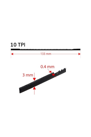 Rox 0363 Dekupaj Kıl Testere Ucu 133 Mm Z:10 10'lu Paket