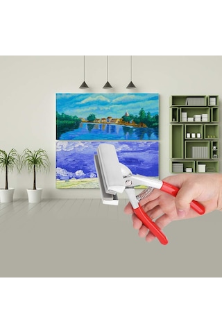 Jialan Tuval Pense Metal Geniş Çene Kelepçesi Yağlı Boya Tablo