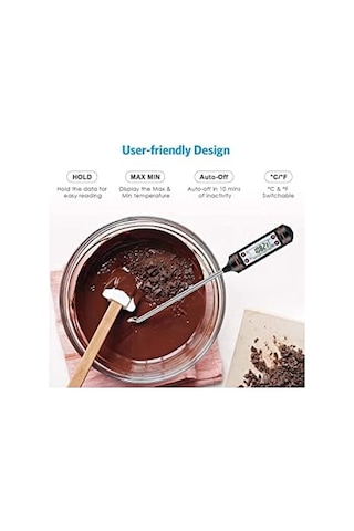 Gıda Termometresi Dijital Sıcaklık Derece Kutulu Et Süt Mama Yemek Isı Ölçer