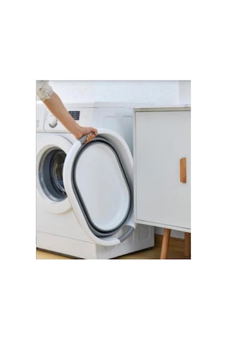 Pazar Kapısı Katlanabilir Silikon Akordiyon Çamaşır Sepeti Sele 27 L 27 Litre Genel