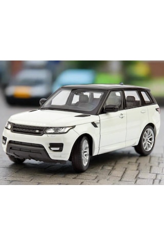 Oyuncak Metal Model Araba 1/36 Çek Bırak Beyaz Range Rover Sport