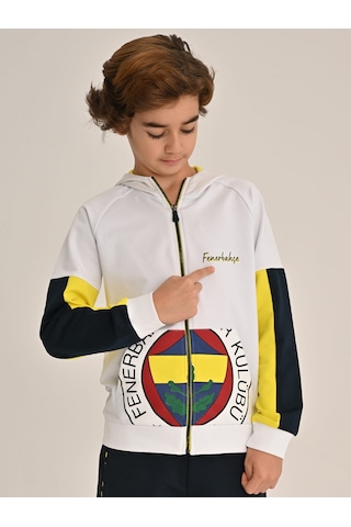 Fenerium Çocuk Trıbun Altı Renk Logolu Sweat BEYAZ