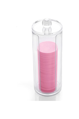 Youtek Şeffaf Akrilik Makup Pamuğu Saklama Kutusu - Banyo Ve Vanity Organizasyonu Şeffaf