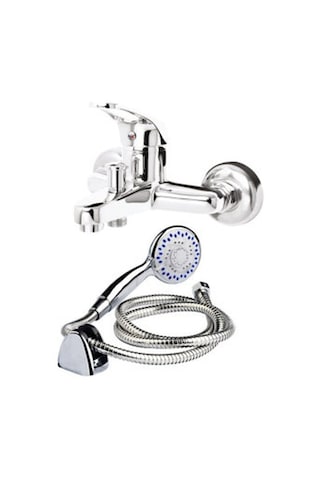 On2 Mix Banyo Bataryası Ve Mafsallı Duş Seti 2'Si Bir Arada Krom