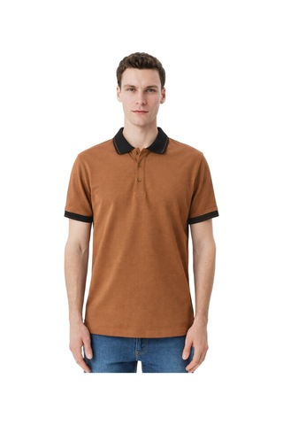 Arma Ar-ma Erkek Polo Yaka Tişört Baskisiz Basic Örme Kumaş Regular Fit %100 Pamuk 30/1 Çift Toplama Penye Pike Y31374358702 Kahverengi-k7