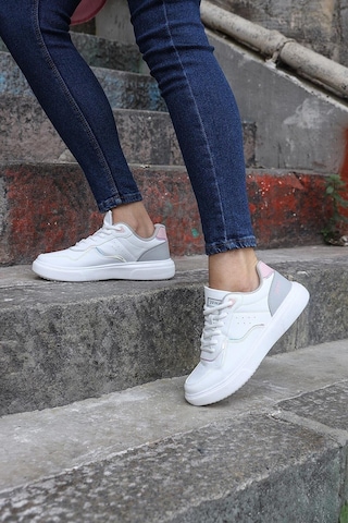 JUMP 26821 C_WHITE/LT.GREY ZENNE KADIN AYAKKABI Beyaz