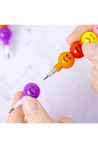 River World 4 'lü Kalem Seti Yumurtlayan Emojili Çok Renkli