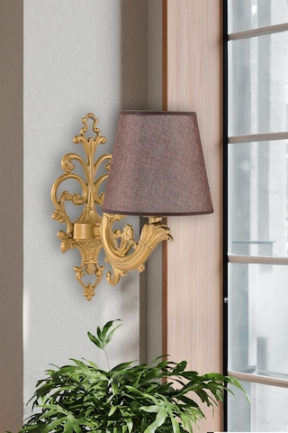 Tekli Eskitme Zamak Metal Aplik Kahverengi Şapkalı Kahverengi