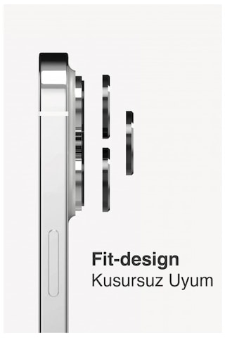 Apple Uyumlu iPhone 13 Mini Kamera Lens Koruyucu Silver