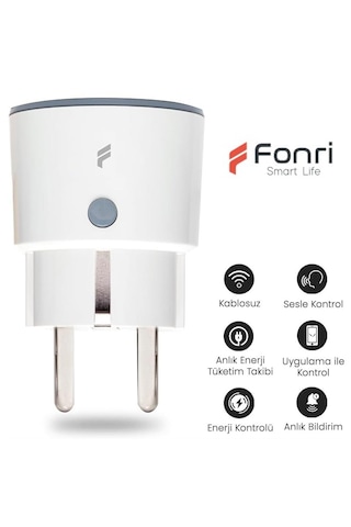 Fonri Nas-wr01w6 Akım Korumalı Wi-fi + Bluetooth Akıllı Priz 16a