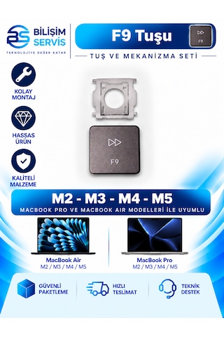 Apple Uyumlu Macbook Air & Pro M2 - M3 - M4 - M5 Yedek Klavye Tuşu Ve Mekanizması /f9 Tuşu Apple Uyumlu Macbook Air & Pro M2 - M3 - M4 - M5 Yedek Klavye Tuşu Ve Mekanizması /f9 Tuşu