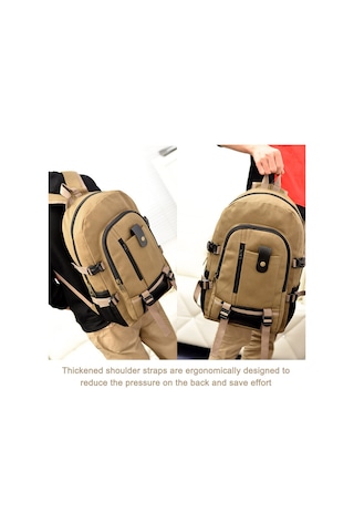 Ruicoo Erkekler İçin Kanvas Sırt Çantası - Büyük Kapasiteli, Günlük Kullanıma Uygun, Seyahat Ve Okul İçin Asker Yeşili Yeşil