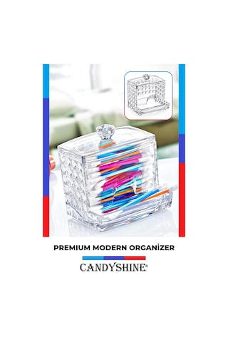 Diamond Premium Pamuklu Çubuk Organizer Kozmetik Düzenleyicii