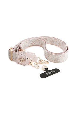 Guess Lisanslı 4g Desen Ve Metal Logolu Çapraz Vücut Telefon Askı Kayışı 150cm Pembe Pembe
