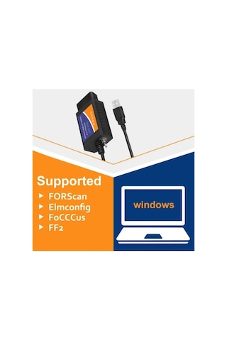 Ayrex Elm327 Usb V1.5 Obd2 Araç Arıza Tespit Cihazı Ford Tam Uyumlu