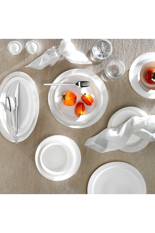 Schafer Superfine Bone Lux Yemek Takımı 56 Parça-platin Beyaz - Platin