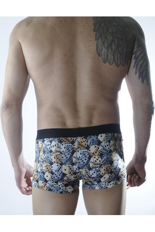 Erkek Çok Renkli Zar Desenli Boxer Hf301103