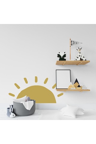 Güneş Bohem Duvar Sticker Bebek Ve Çocuk Odası Dekoratif Duvar Çıkartma Sticker 55 X 100