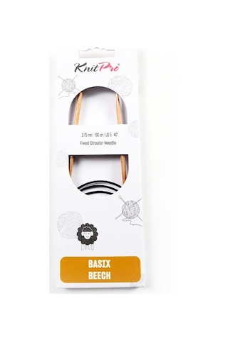 Knitpro Basix Beech Fixed C.n 100cm 3.75mm 35618
