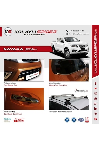 Nissan Navara Kapı Kolu 4 Kapı Krom 2016 ve Sonrası N11.345