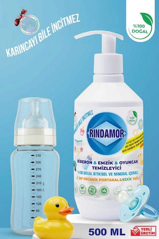 % 100 Doğal Bitkisel Biberon Emzik Ve Oyuncak Temizleyici- Organik Portakal&kekik Yağlı