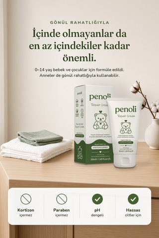 Atopik Eğimli Ciltler İçin Kortizon İçermeyen Bebek - Çocuk Onarıcı Ve Nemlendirici Bakım Kremi 50 Ml