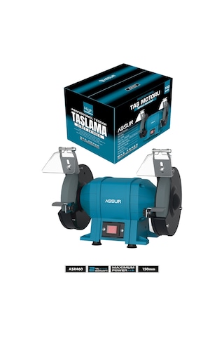 Assur 250W 150 MM Disk Çapı Zımpara Balta Bıçak Bileme Makinesi Taş Motoru Tezgah Üstü Taşlama - 3065