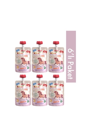 Berry Pony Organik Karışık Meyve Püresi 110 Gr 6 Adet