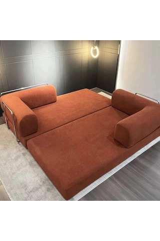 Nova Serisi Kanepe Pratik, Yer Yatağı, Dayanıklı, Bondex Sünger 200x200 Kiremit