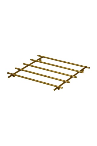 Edora Home Gold Düz Çubuklu Nihale, Altlık - Metal Paslanmaz
