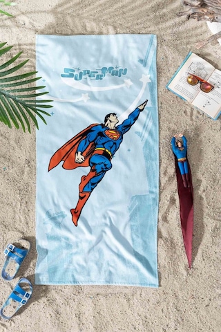 Özdilek Superman Hero Lisanslı Kadife Plaj Havlusu 60x120 Cm Mint