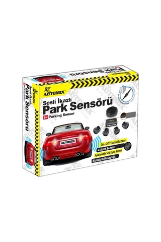 Oto Park Sensörü Ses Ikazlı Su Geçirmez Konnektörlü