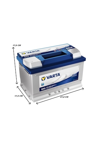 Varta Ana Bayiden E43. 12v 72ah Ford -opel Alçak Tip