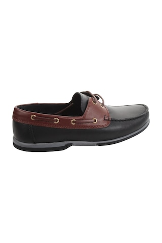 Riverland Y-03 Erkek Siyah-kahve Hakiki Deri Casual Ayakkabı Siyah