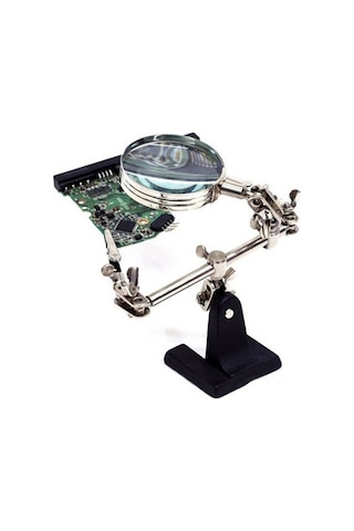 Dancemonkey 5x Üçüncü El Havya Standı, Yardımcı Kelepçe, Mengene Klipsi, Büyüteç Aracı