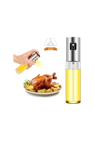 Suofeng 304 Çelik 100ml Ölçülü Sprey Yağ Botu 4'lü Set: Funnel, Yağ Fırçası Ve Temizleme Fırçası İle Ev/restoran Mutfak, Barbekü, Salata Kullanıma Uygun Çok Renkli