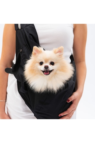 Pawstar Siyah Crossbody Çanta Kedi Köpek Taşıma Çantası