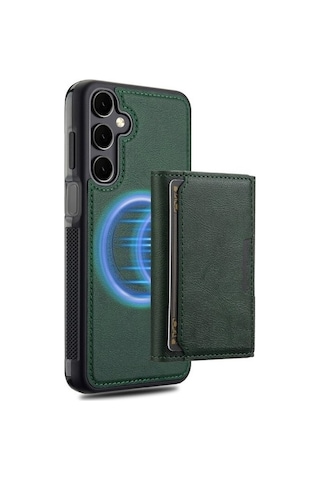 Teleplus Samsung Galaxy Uyumlu S24 Plus Kılıf Pollux L2 Serisi Mıknatıslı Kartlıklı 2-1 Kapak