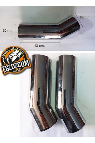 60 Mm. Magirus Egzoz Çıkışı Nikelaj Uç Dirsek Eksoz Ucu Sessiz 1 Adet