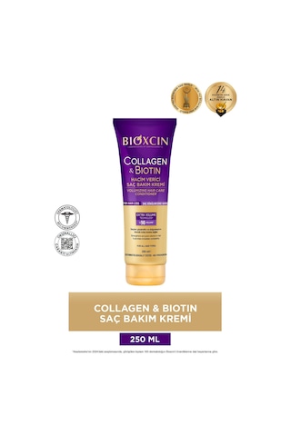 Bioxcin Collagen & Biotin Ekstra Hacim Saç Kremi 250 ml - Kolajen Biotin Ince Seyrek Saçlar