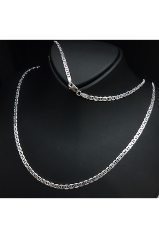 Gümüş Erkek Zincir Kolye (493817757)