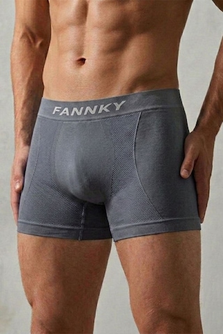 Fit Women Dikişsiz Nefes Alabilen Rahat Bol Kesim Erkek Boxer 2014 Gri