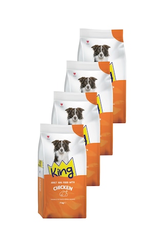 King Tavuklu Yetişkin Köpek Maması 4 X 7 Kg