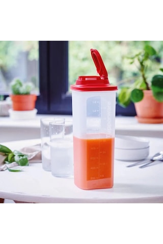 Tupperware Çok Amaçlı Sürahi 2 Litre Kırmızı Şeffaf