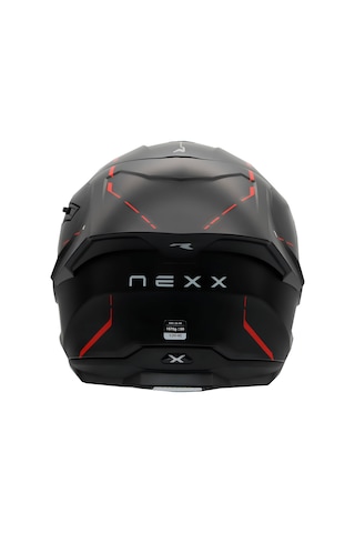Nexx Y.100R React Kapalı Motosiklet Kaskı Kırmızı - Mat Siyah L